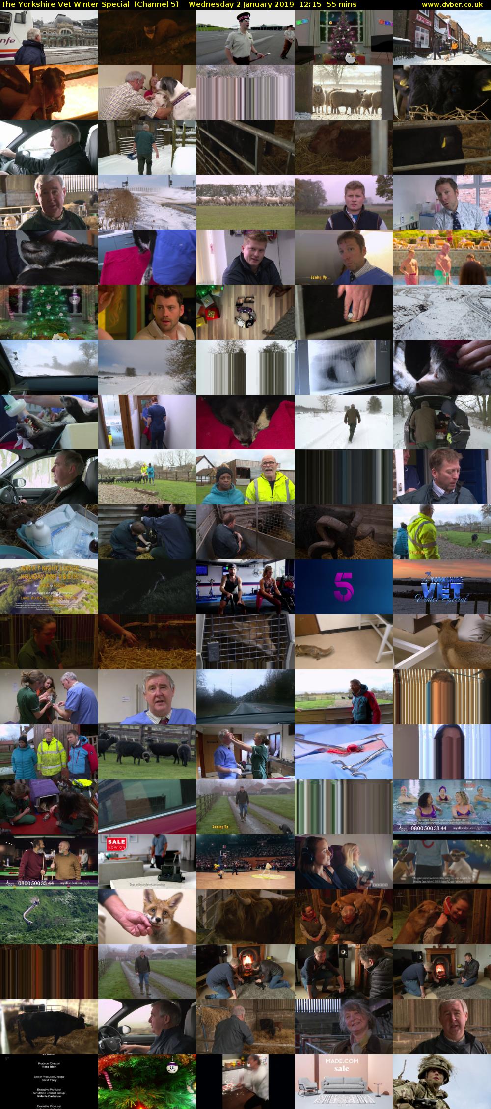 The Yorkshire Vet Winter Special  (Channel 5) Wednesday 2 January 2019 12:15 - 13:10