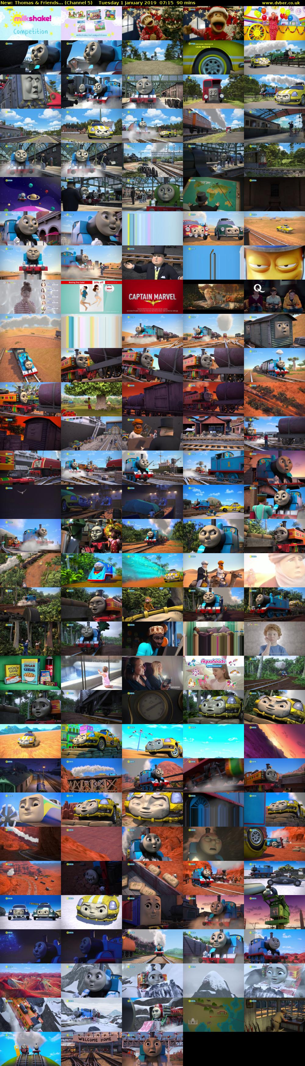 Thomas & Friends... (Channel 5) Tuesday 1 January 2019 07:15 - 08:45