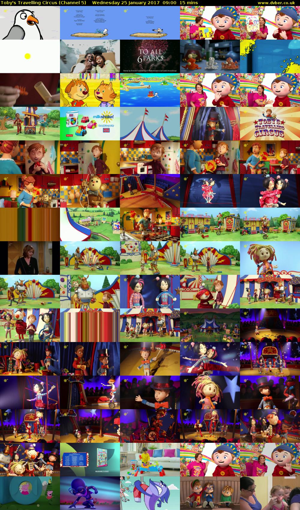 Toby's Travelling Circus (Channel 5) Wednesday 25 January 2017 09:00 - 09:15