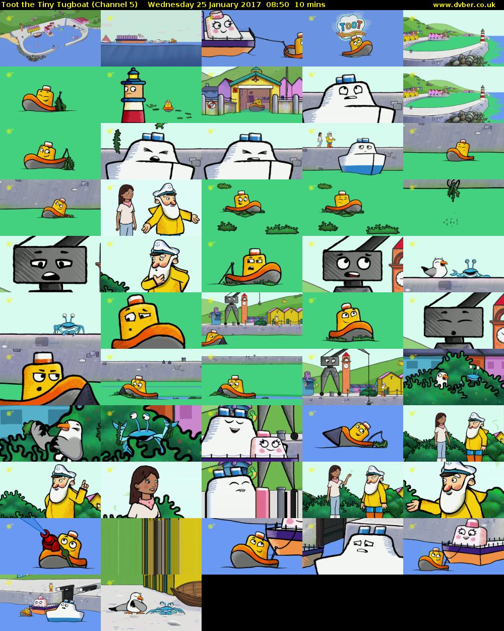 Toot the Tiny Tugboat (Channel 5) Wednesday 25 January 2017 08:50 - 09:00