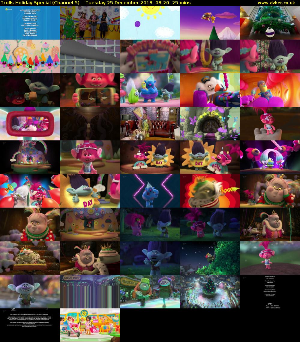 Trolls Holiday Special (Channel 5) Tuesday 25 December 2018 08:20 - 08:45