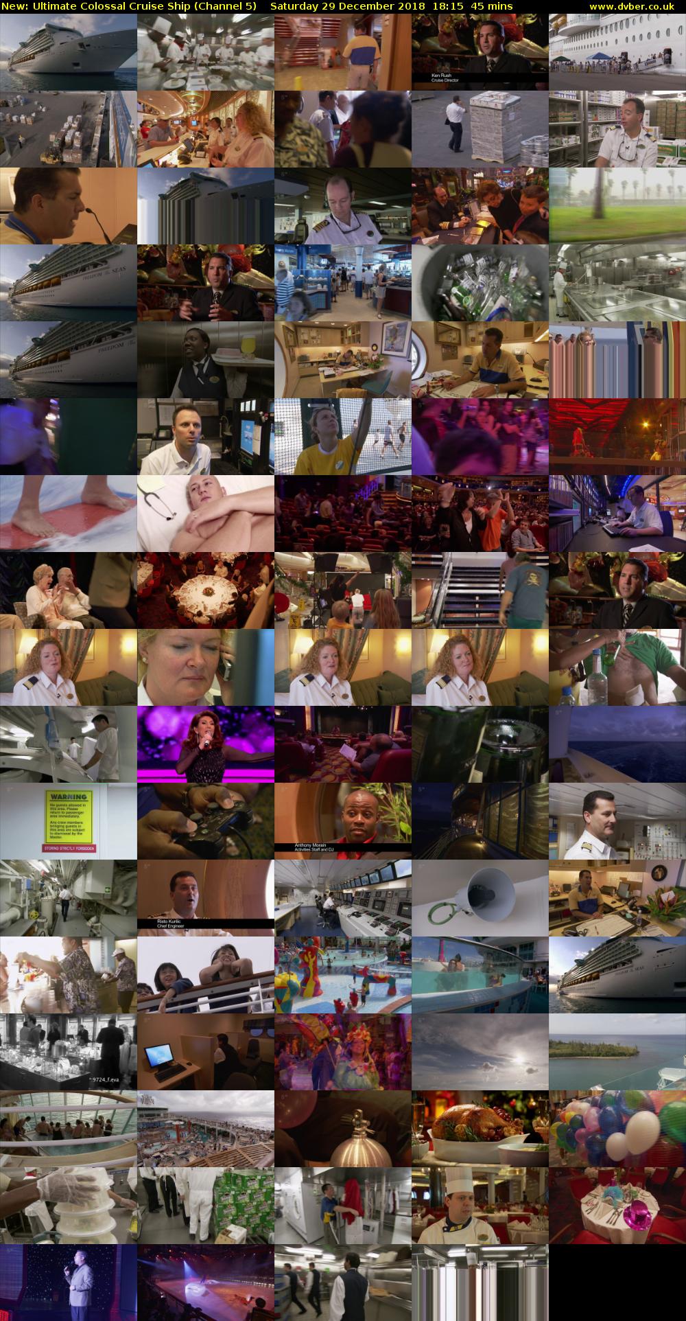 Ultimate Colossal Cruise Ship (Channel 5) Saturday 29 December 2018 18:15 - 19:00