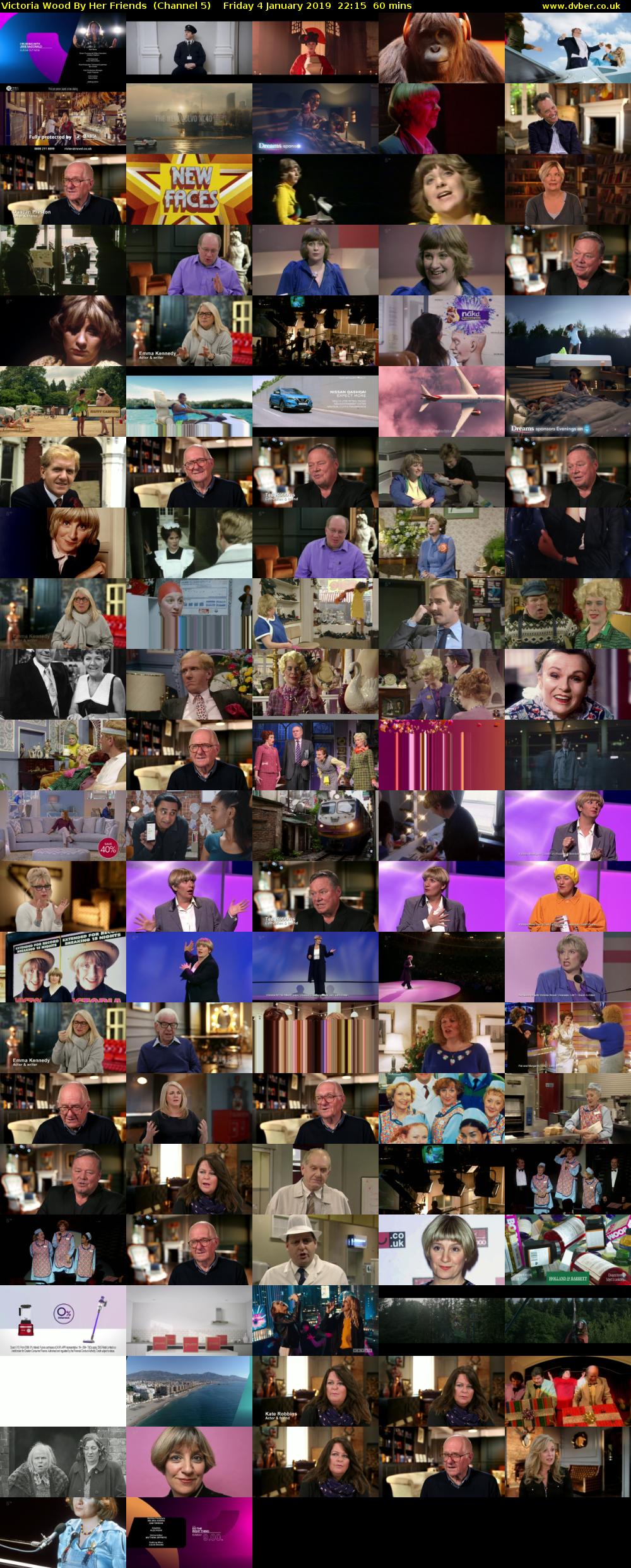 Victoria Wood By Her Friends  (Channel 5) Friday 4 January 2019 22:15 - 23:15