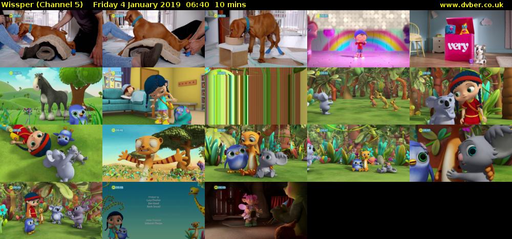 Wissper (Channel 5) Friday 4 January 2019 06:40 - 06:50