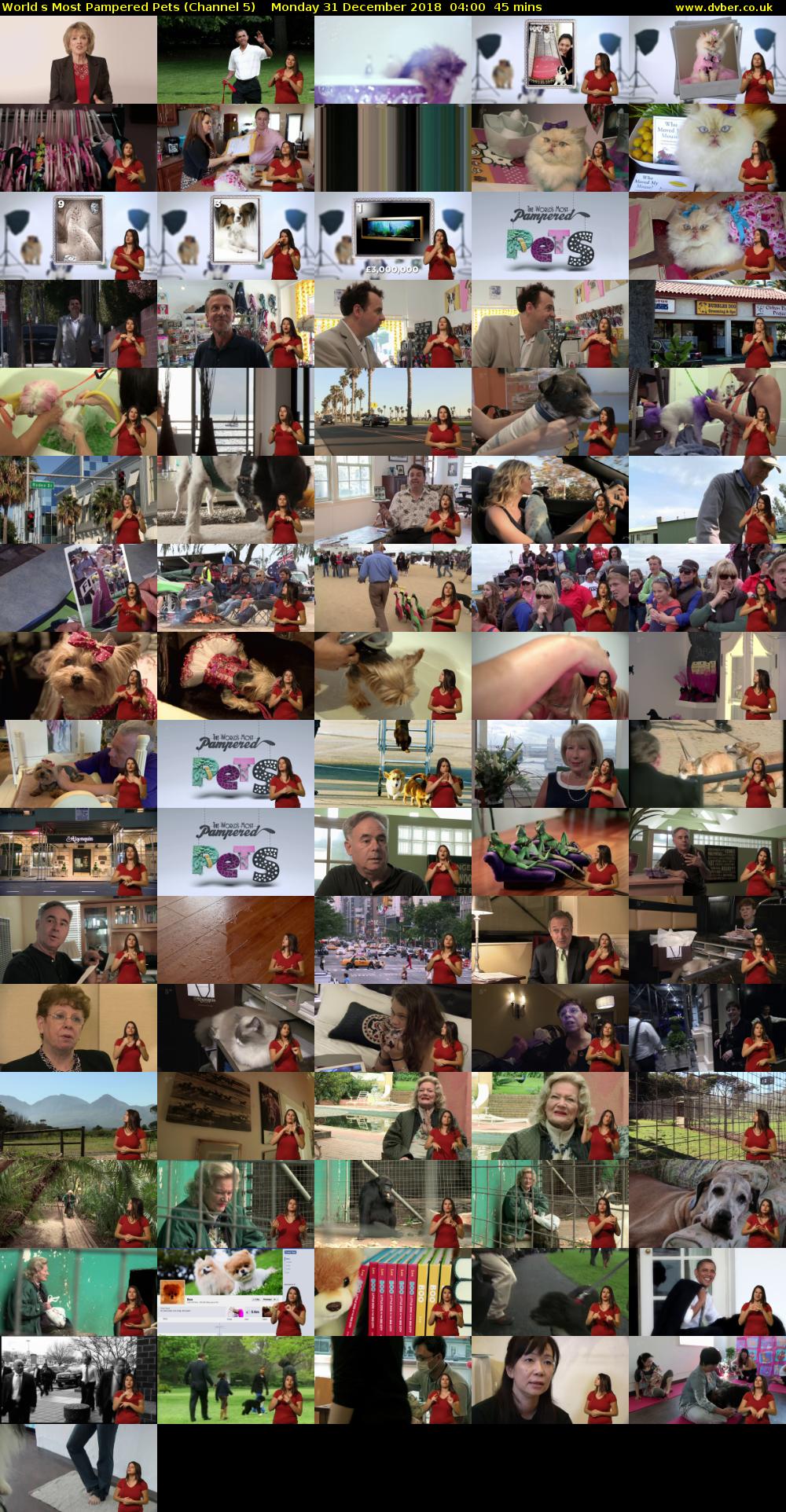 Worlds Most Pampered Pets (Channel 5) Monday 31 December 2018 04:00 - 04:45