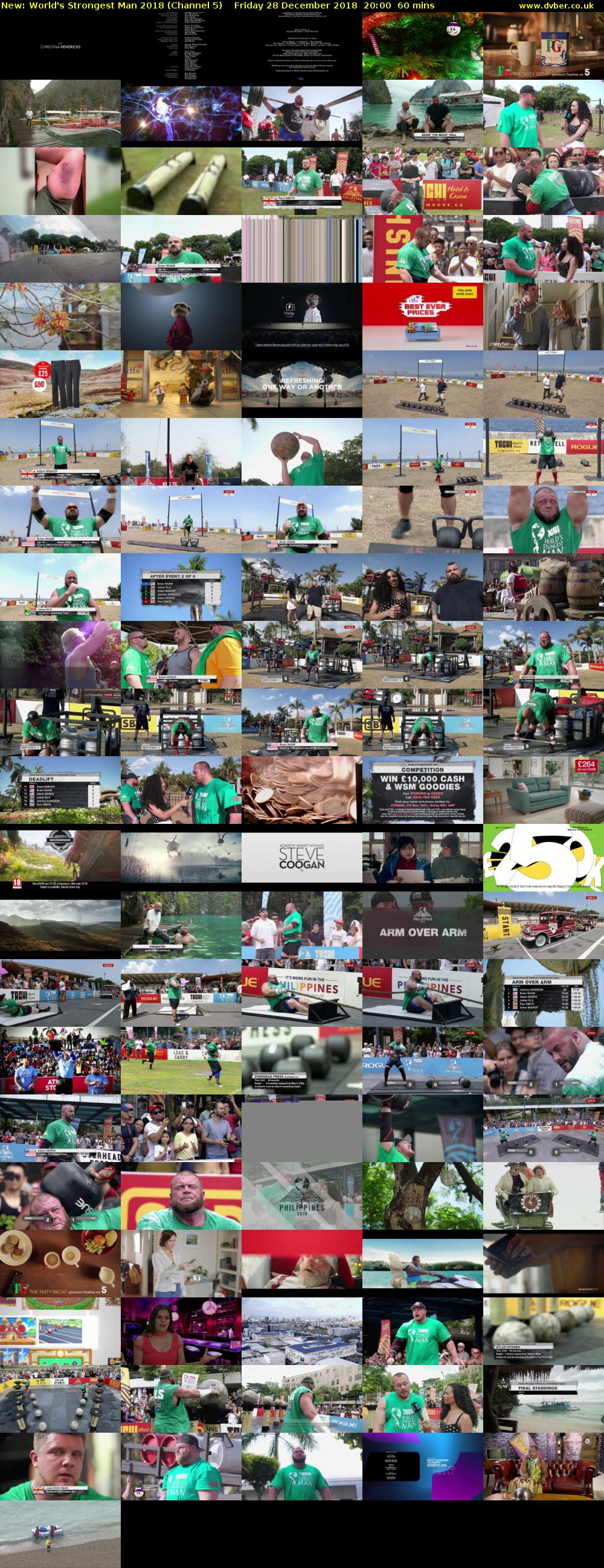 World's Strongest Man 2018 (Channel 5) Friday 28 December 2018 20:00 - 21:00