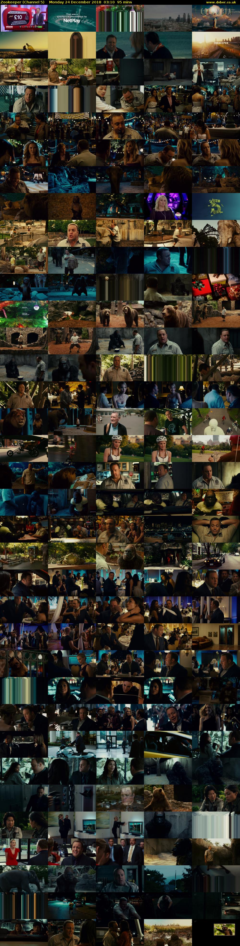 Zookeeper (Channel 5) Monday 24 December 2018 03:10 - 04:45