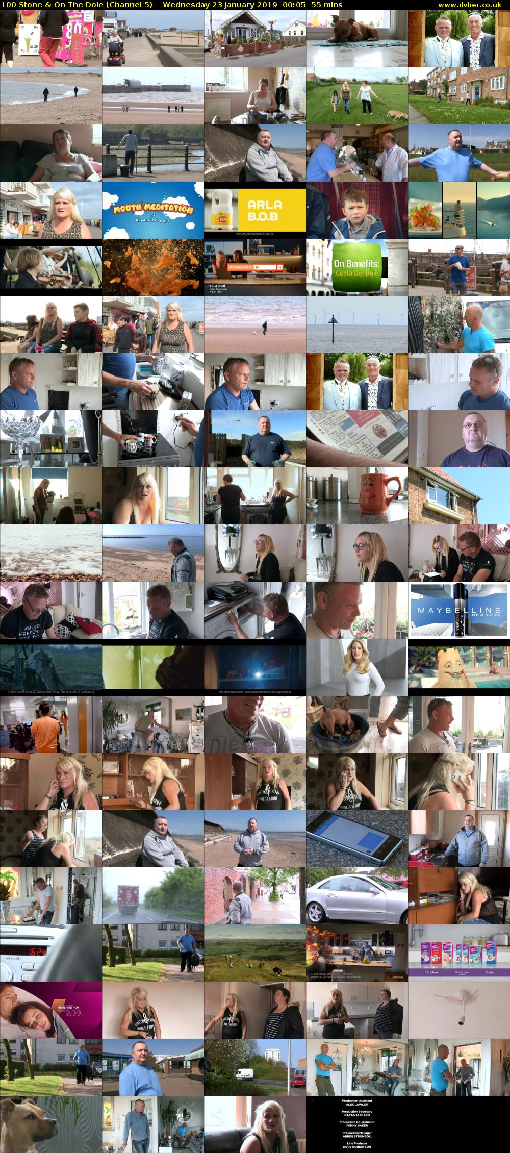 100 Stone & On The Dole (Channel 5) Wednesday 23 January 2019 00:05 - 01:00