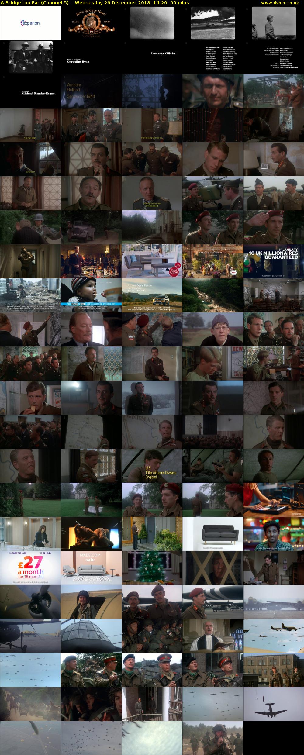 A Bridge too Far (Channel 5) Wednesday 26 December 2018 14:20 - 15:20