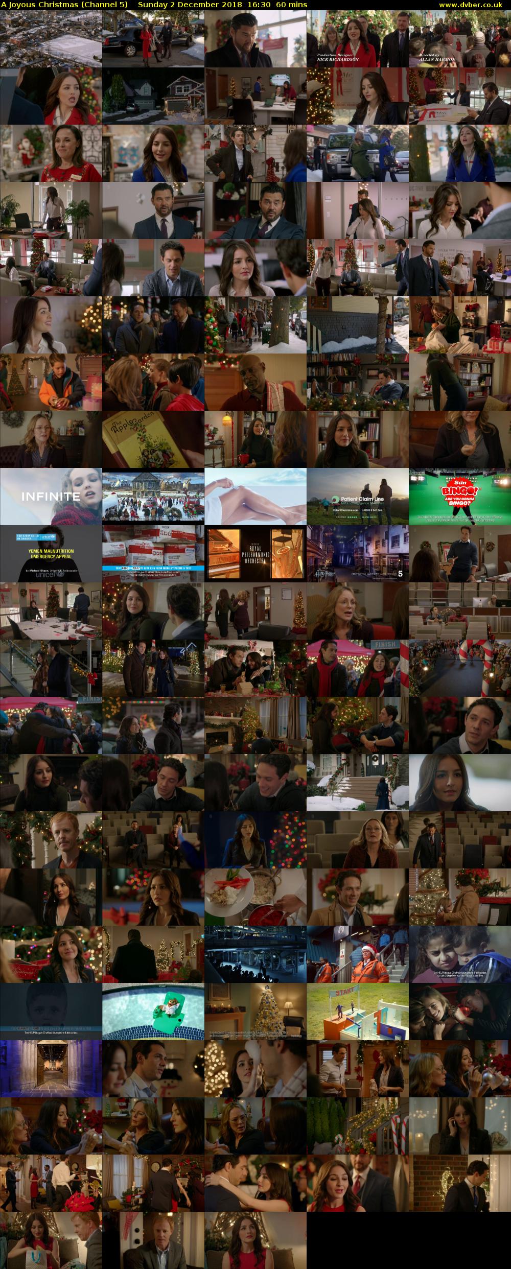 A Joyous Christmas (Channel 5) Sunday 2 December 2018 16:30 - 17:30