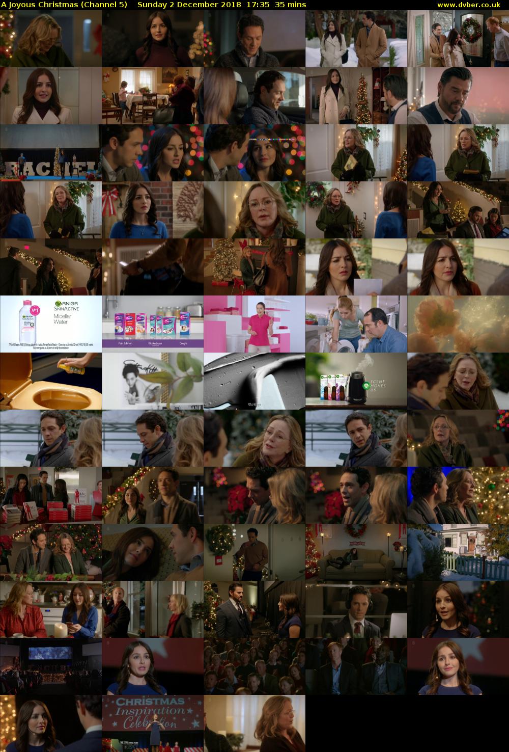 A Joyous Christmas (Channel 5) Sunday 2 December 2018 17:35 - 18:10