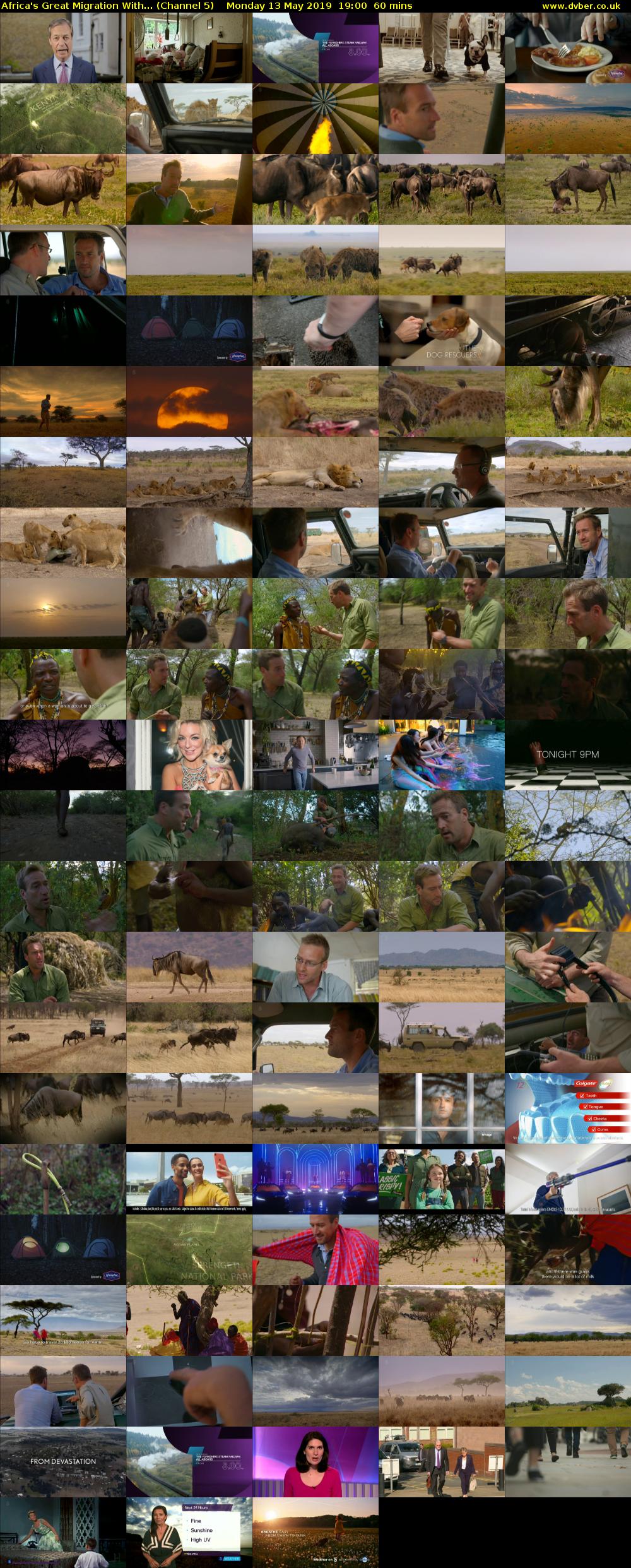 Africa's Great Migration With... (Channel 5) Monday 13 May 2019 19:00 - 20:00