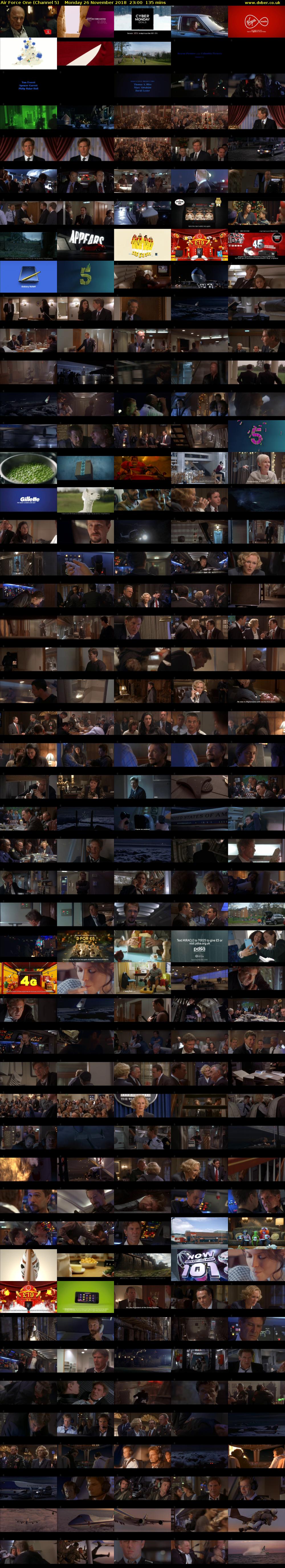 Air Force One (Channel 5) Monday 26 November 2018 23:00 - 01:15