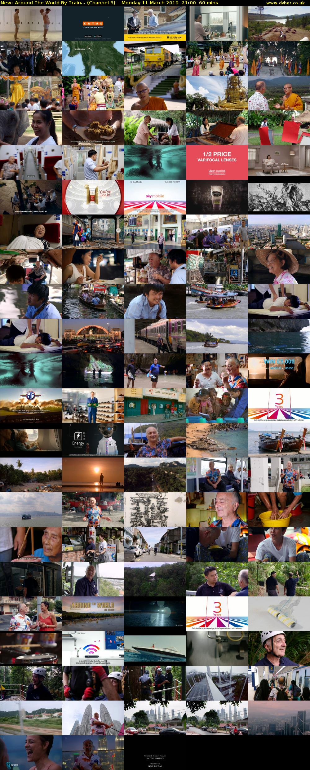 Around The World By Train... (Channel 5) Monday 11 March 2019 21:00 - 22:00