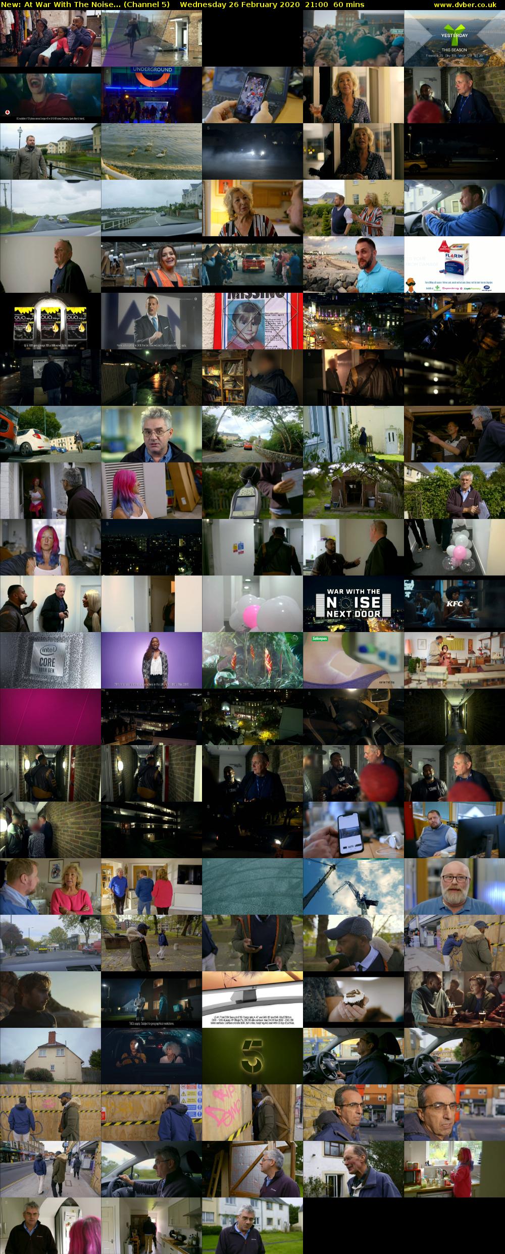 At War With The Noise... (Channel 5) Wednesday 26 February 2020 21:00 - 22:00