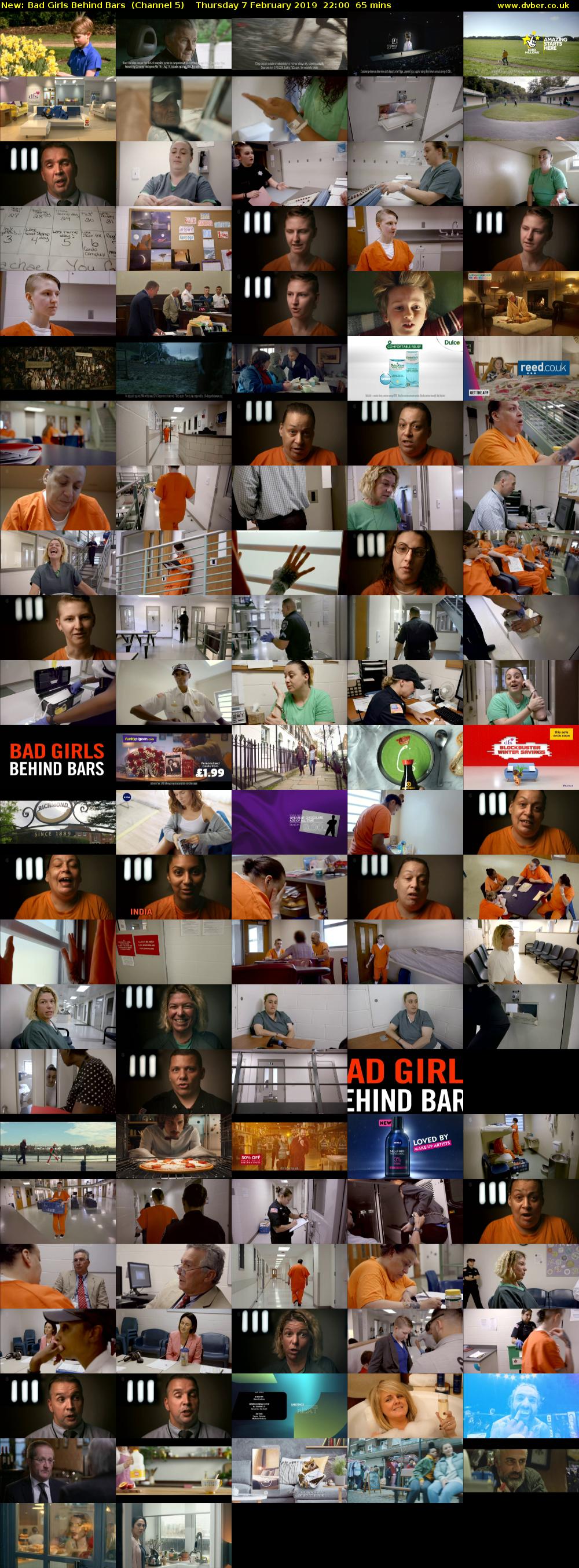 Bad Girls Behind Bars (Channel 5) Thursday 7 February 2019 22:00 - 23:05