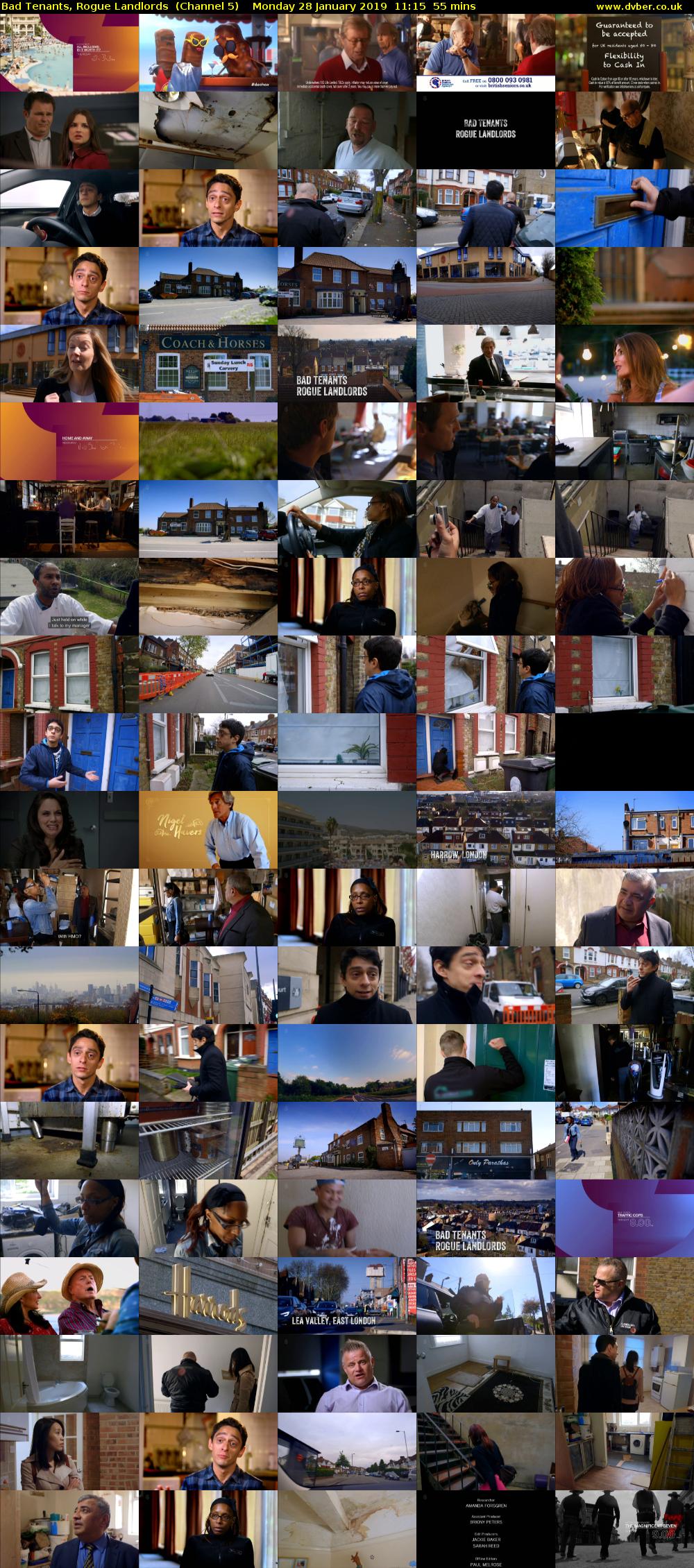 Bad Tenants, Rogue Landlords  (Channel 5) Monday 28 January 2019 11:15 - 12:10