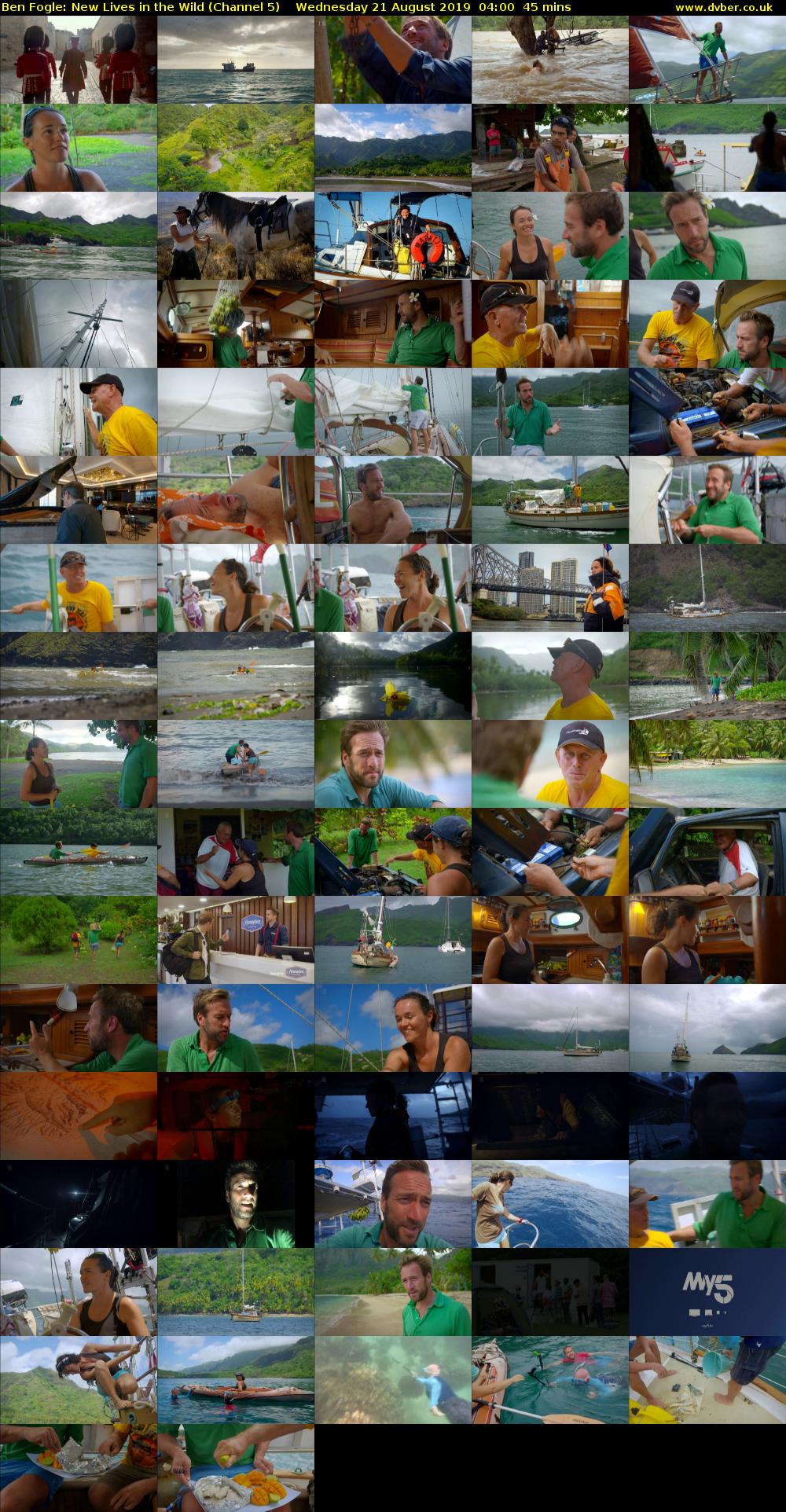 Ben Fogle: New Lives in the Wild (Channel 5) Wednesday 21 August 2019 04:00 - 04:45