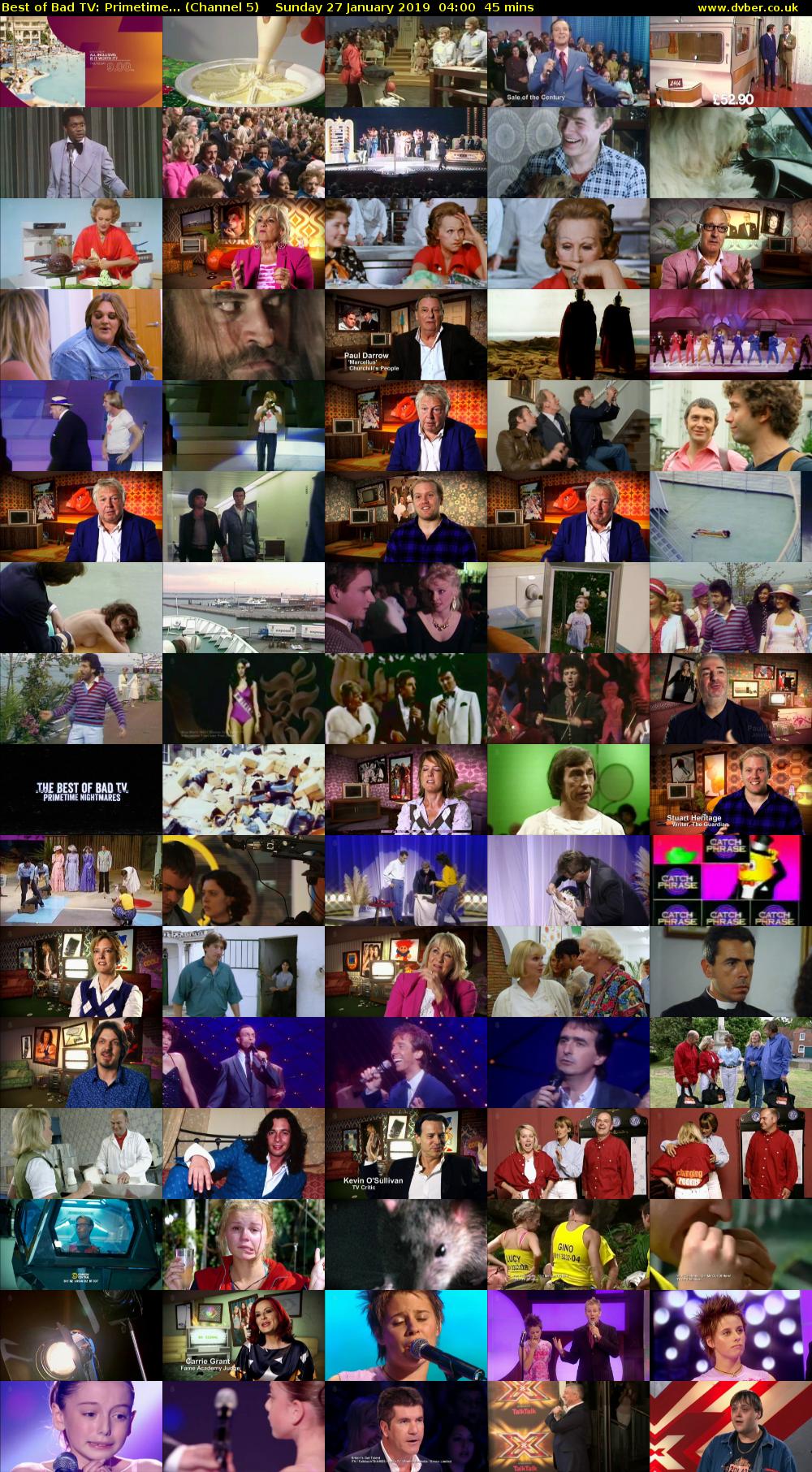 Best of Bad TV: Primetime... (Channel 5) Sunday 27 January 2019 04:00 - 04:45