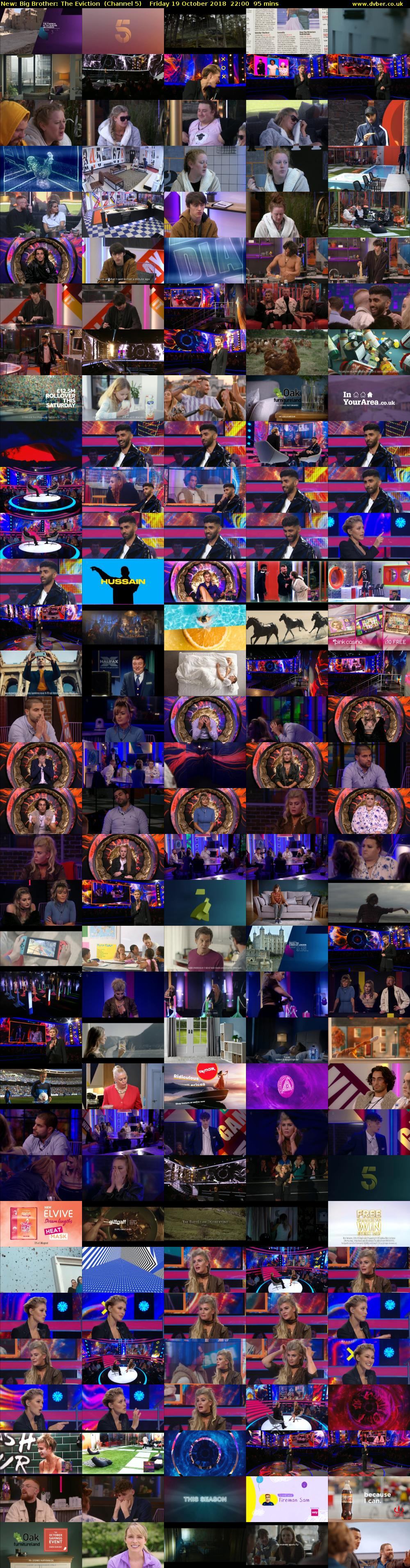 Big Brother: The Eviction (Channel 5) Friday 19 October 2018 22:00 - 23:35