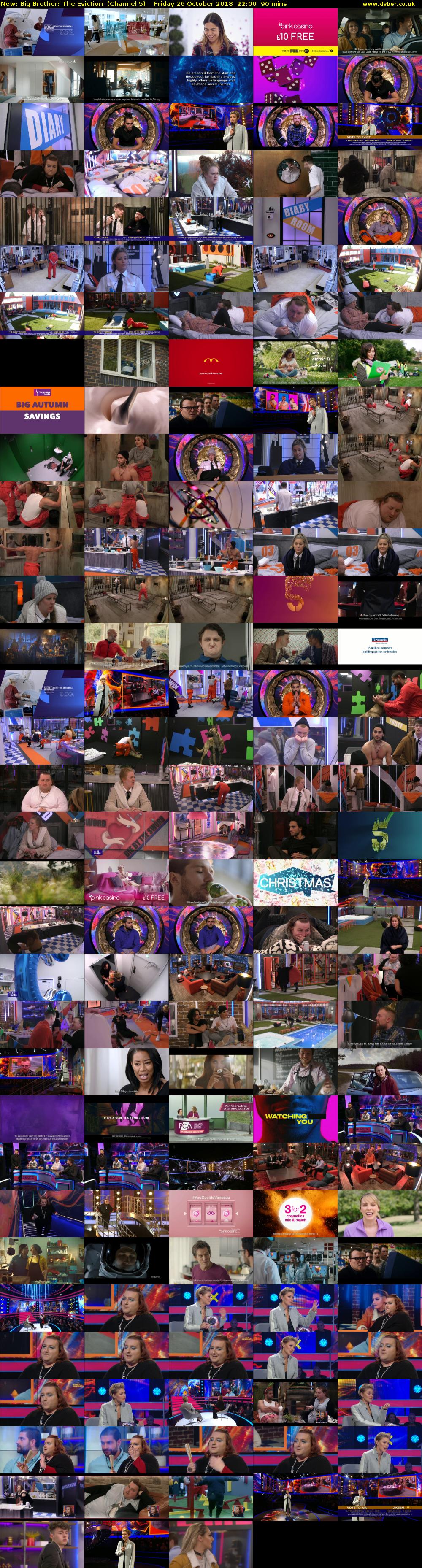 Big Brother: The Eviction (Channel 5) Friday 26 October 2018 22:00 - 23:30