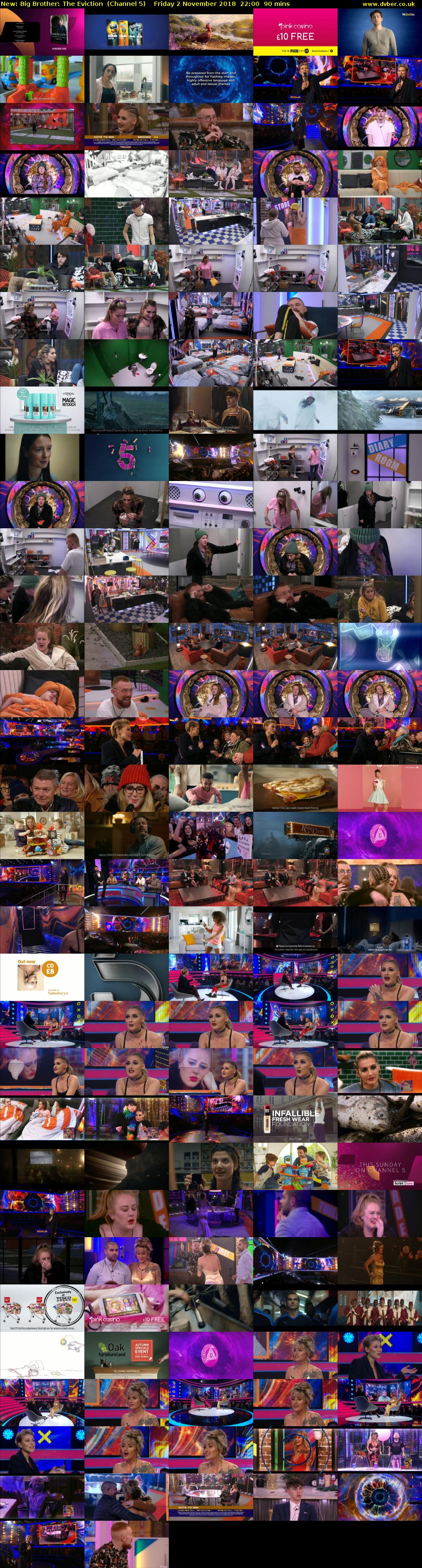 Big Brother: The Eviction (Channel 5) Friday 2 November 2018 22:00 - 23:30