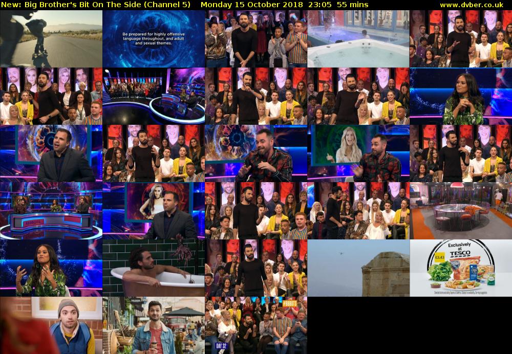 Big Brother's Bit On The Side (Channel 5) Monday 15 October 2018 23:05 - 00:00