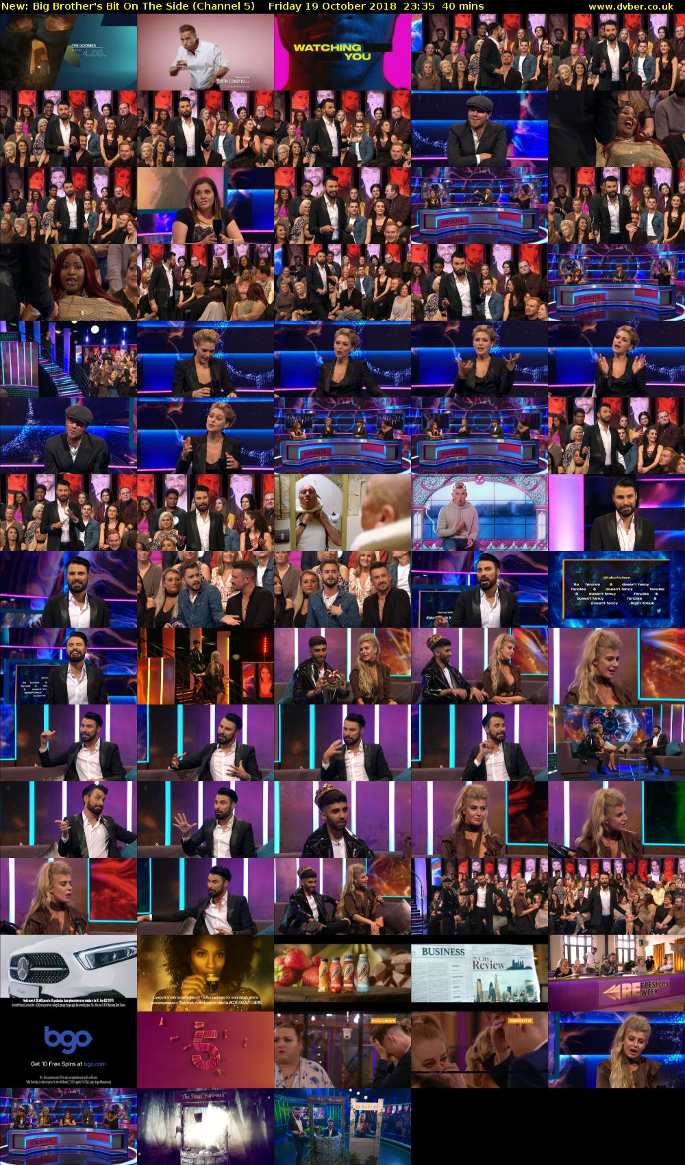 Big Brother's Bit On The Side (Channel 5) Friday 19 October 2018 23:35 - 00:15