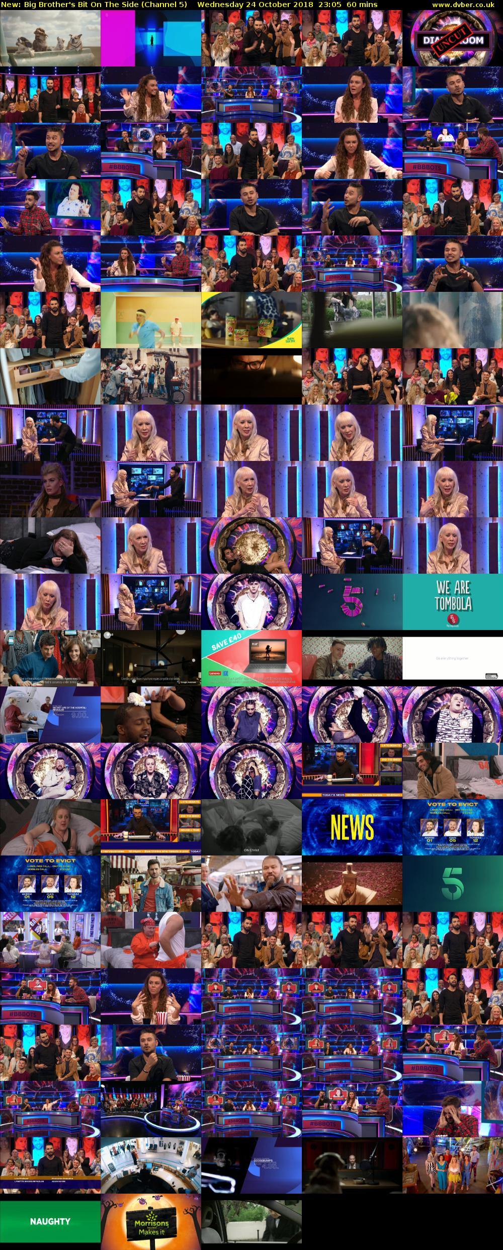 Big Brother's Bit On The Side (Channel 5) Wednesday 24 October 2018 23:05 - 00:05