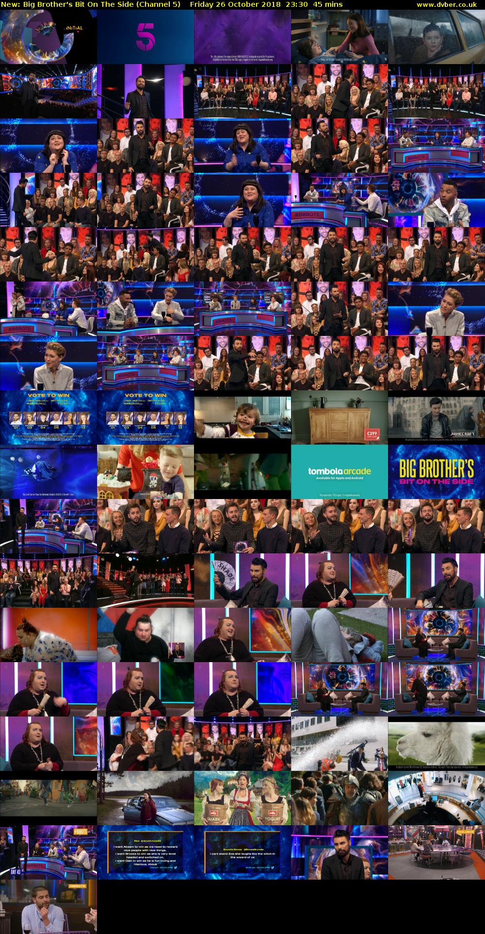 Big Brother's Bit On The Side (Channel 5) Friday 26 October 2018 23:30 - 00:15
