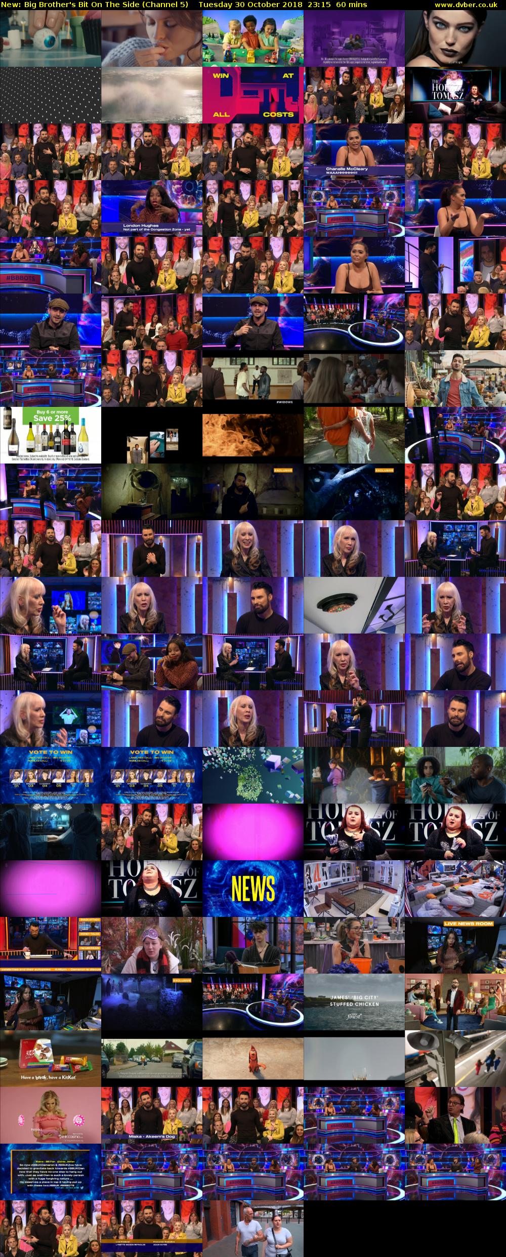 Big Brother's Bit On The Side (Channel 5) Tuesday 30 October 2018 23:15 - 00:15