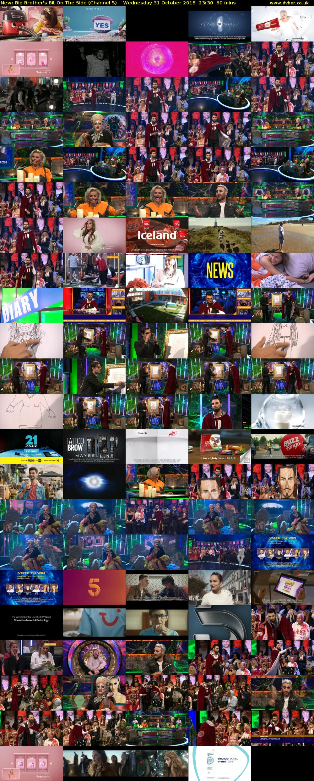 Big Brother's Bit On The Side (Channel 5) Wednesday 31 October 2018 23:30 - 00:30