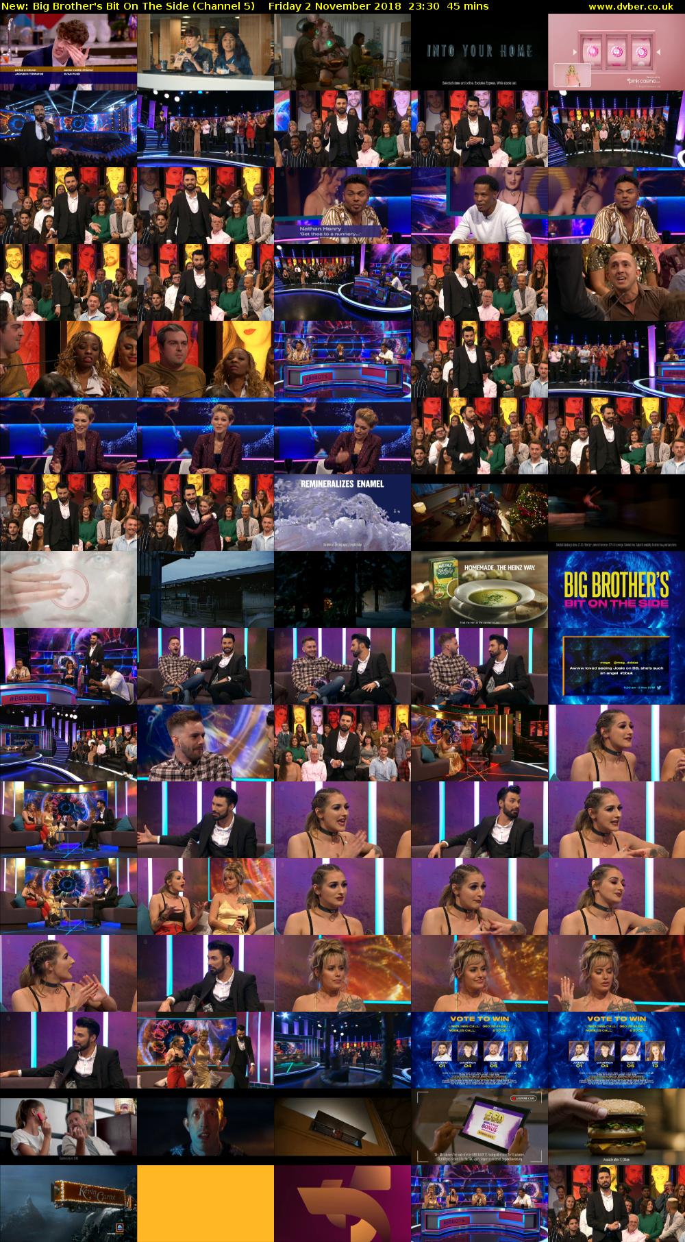 Big Brother's Bit On The Side (Channel 5) Friday 2 November 2018 23:30 - 00:15