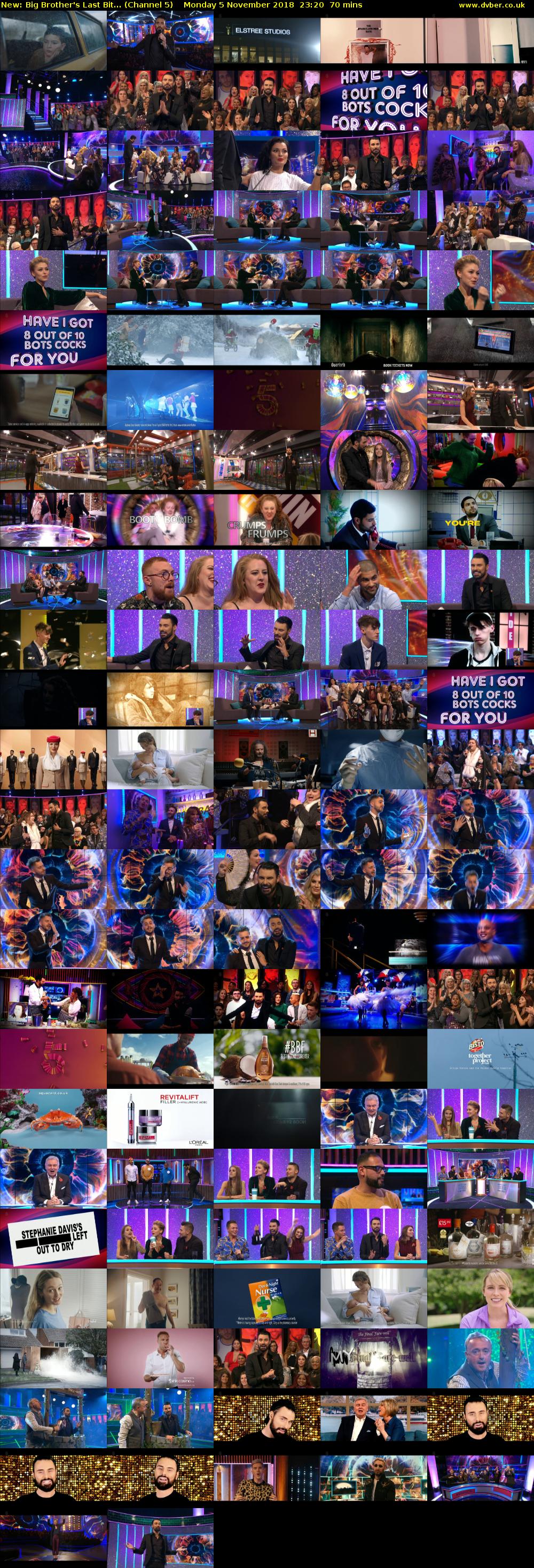 Big Brother's Last Bit... (Channel 5) Monday 5 November 2018 23:20 - 00:30