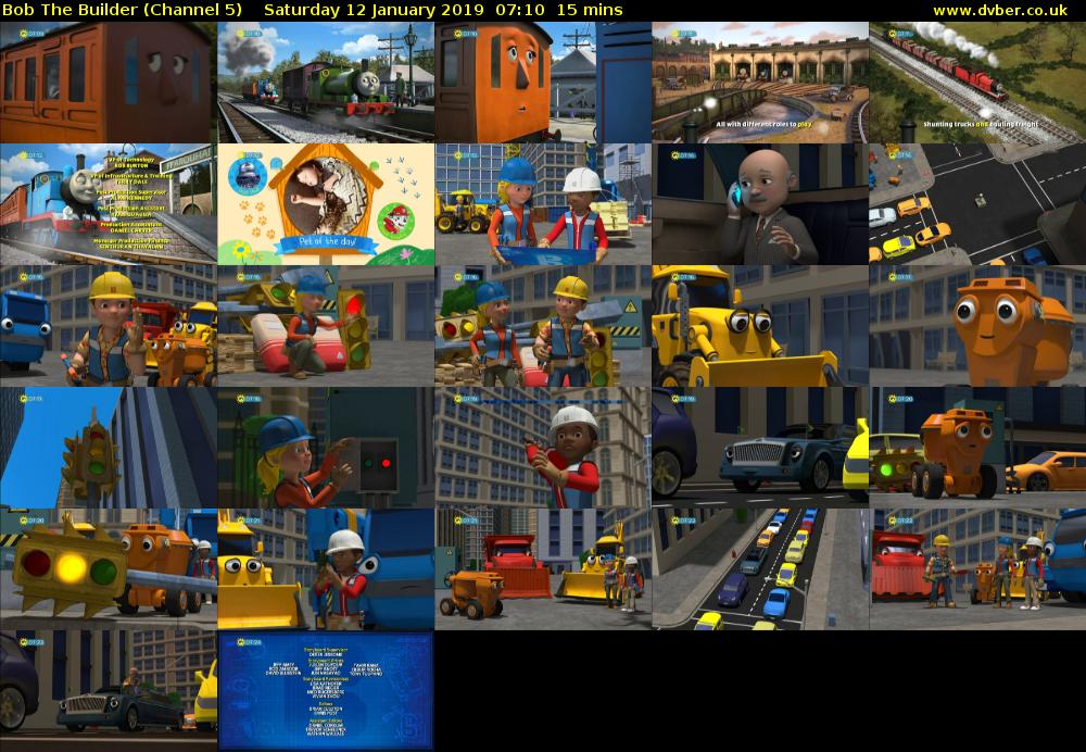 Bob The Builder (Channel 5) Saturday 12 January 2019 07:10 - 07:25