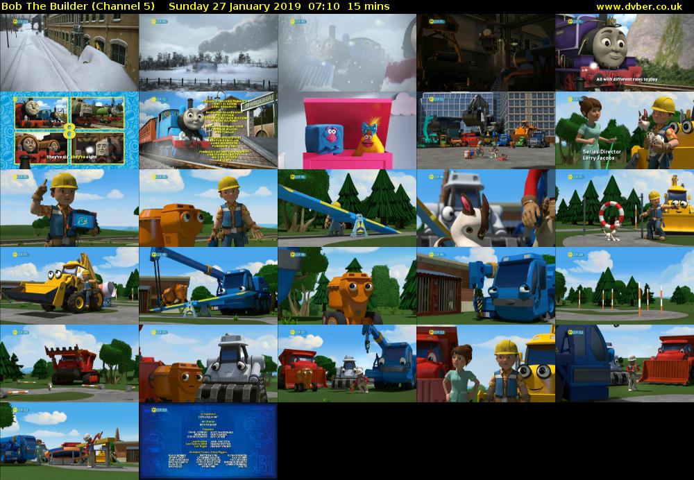 Bob The Builder (Channel 5) Sunday 27 January 2019 07:10 - 07:25