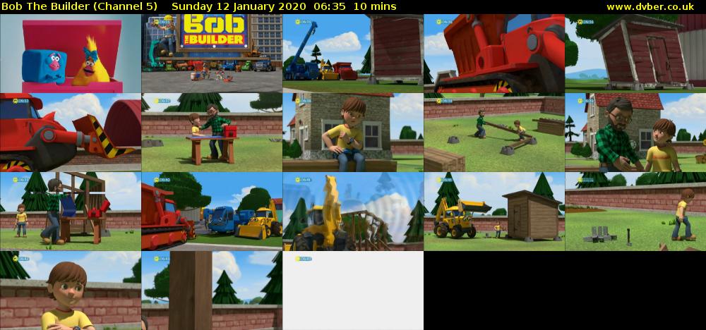 Bob The Builder (Channel 5) Sunday 12 January 2020 06:35 - 06:45
