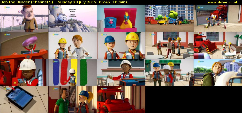 Bob the Builder (Channel 5) Sunday 28 July 2019 06:45 - 06:55