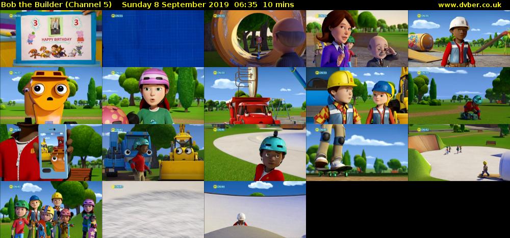 Bob the Builder (Channel 5) Sunday 8 September 2019 06:35 - 06:45