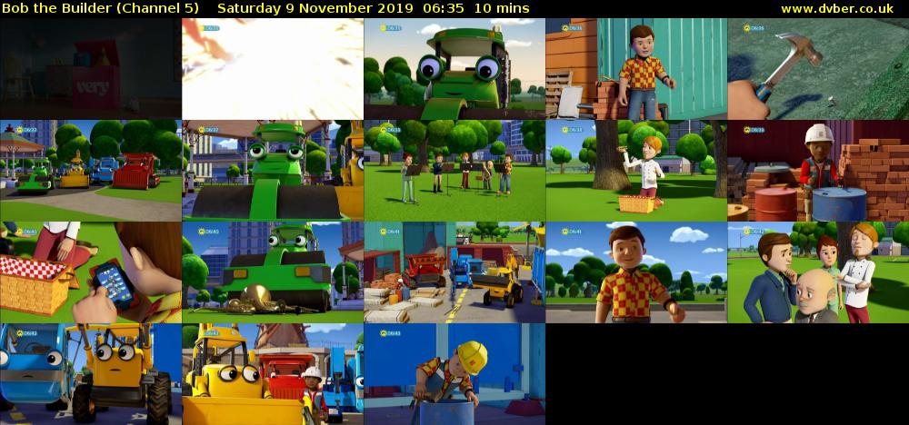 Bob the Builder (Channel 5) Saturday 9 November 2019 06:35 - 06:45