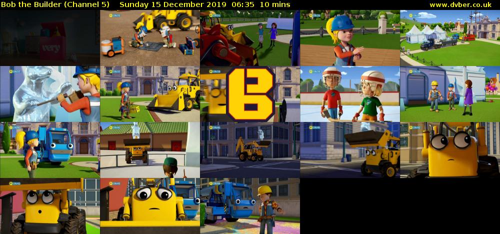 Bob the Builder (Channel 5) Sunday 15 December 2019 06:35 - 06:45