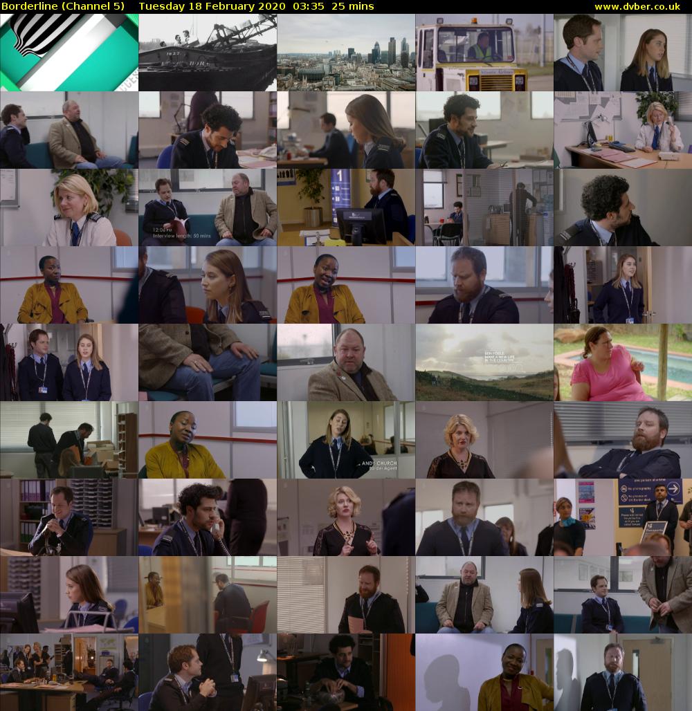 Borderline (Channel 5) Tuesday 18 February 2020 03:35 - 04:00