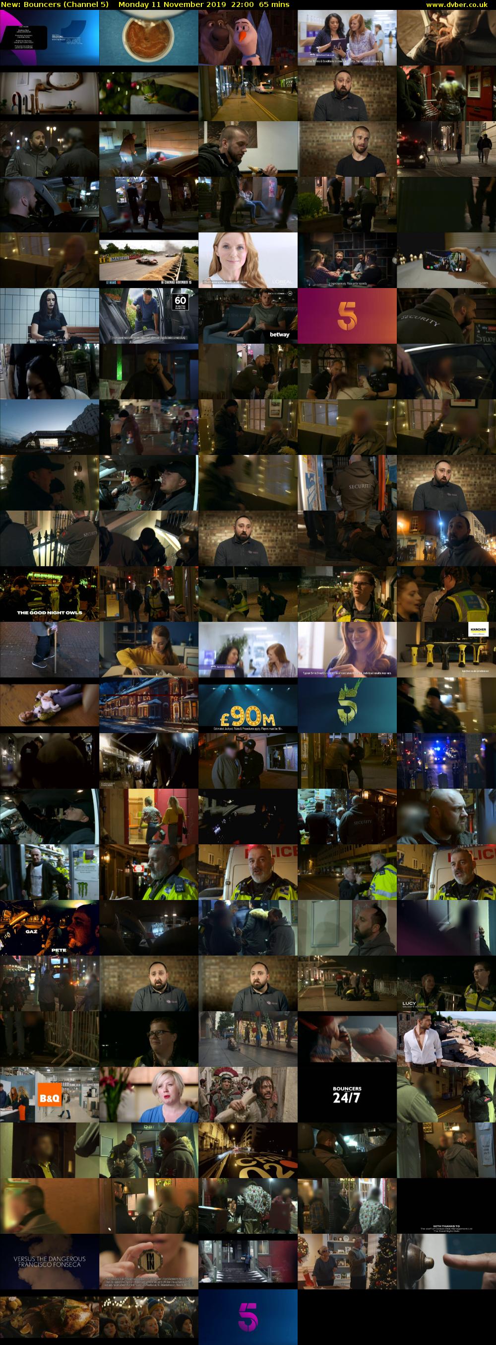 Bouncers (Channel 5) Monday 11 November 2019 22:00 - 23:05