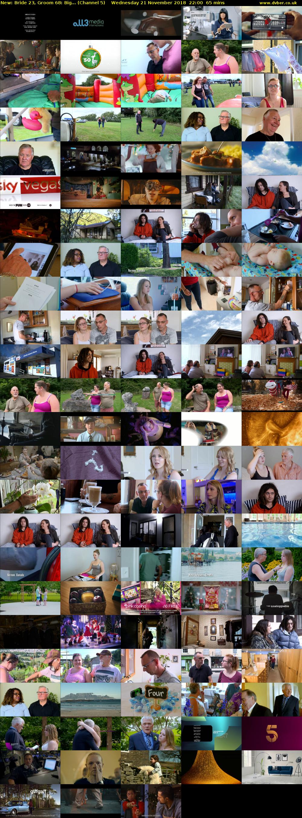 Bride 23, Groom 68: Big... (Channel 5) Wednesday 21 November 2018 22:00 - 23:05