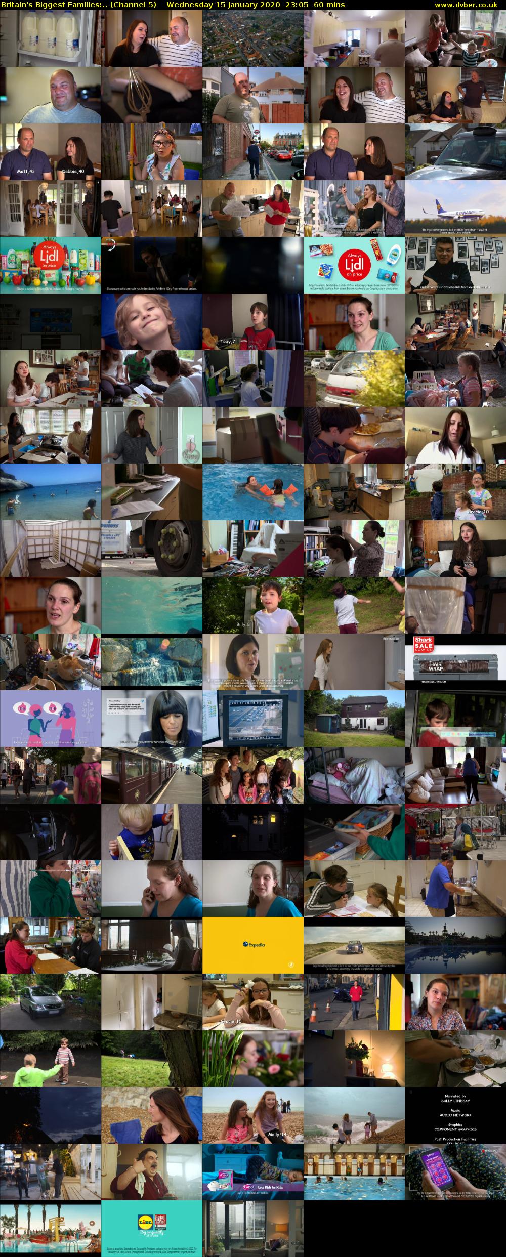 Britain's Biggest Families:.. (Channel 5) Wednesday 15 January 2020 23:05 - 00:05