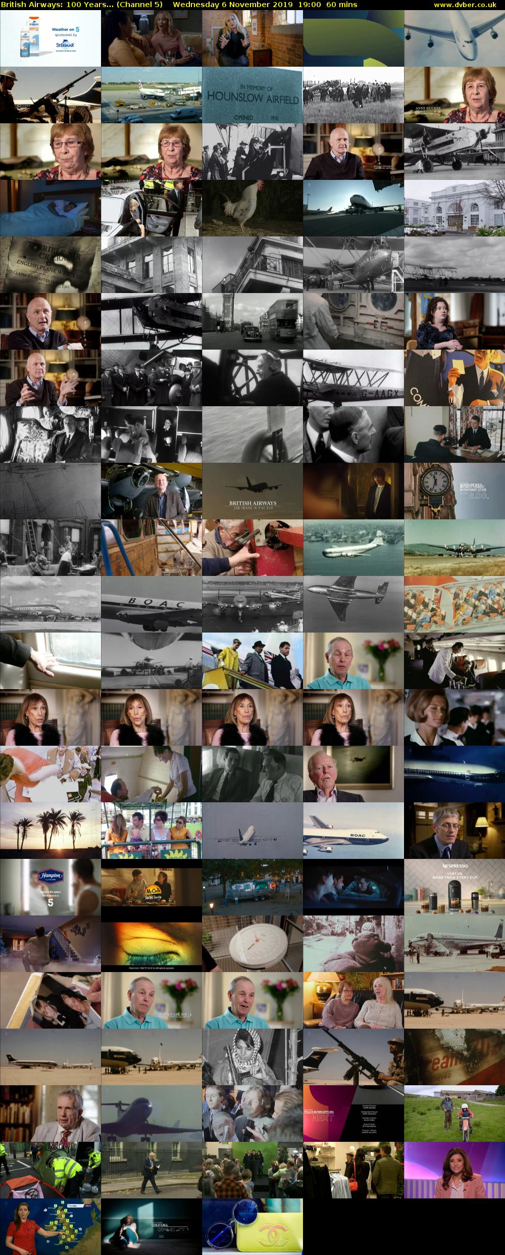 British Airways: 100 Years... (Channel 5) Wednesday 6 November 2019 19:00 - 20:00
