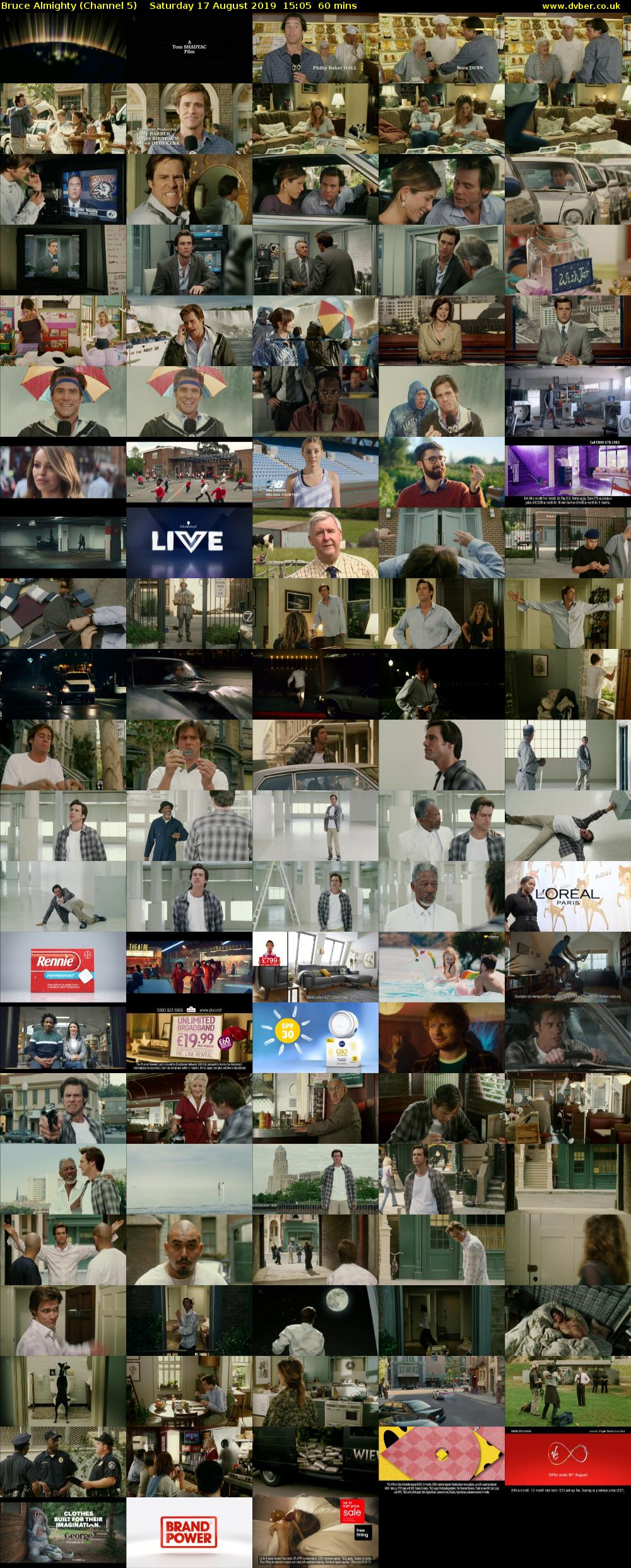 Bruce Almighty (Channel 5) Saturday 17 August 2019 15:05 - 16:05