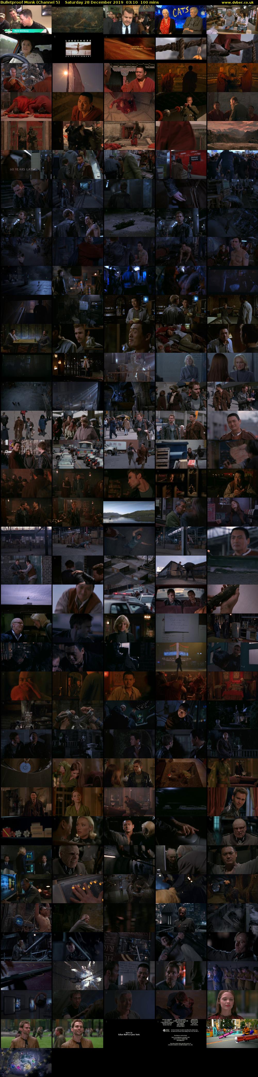 Bulletproof Monk (Channel 5) Saturday 28 December 2019 03:10 - 04:50
