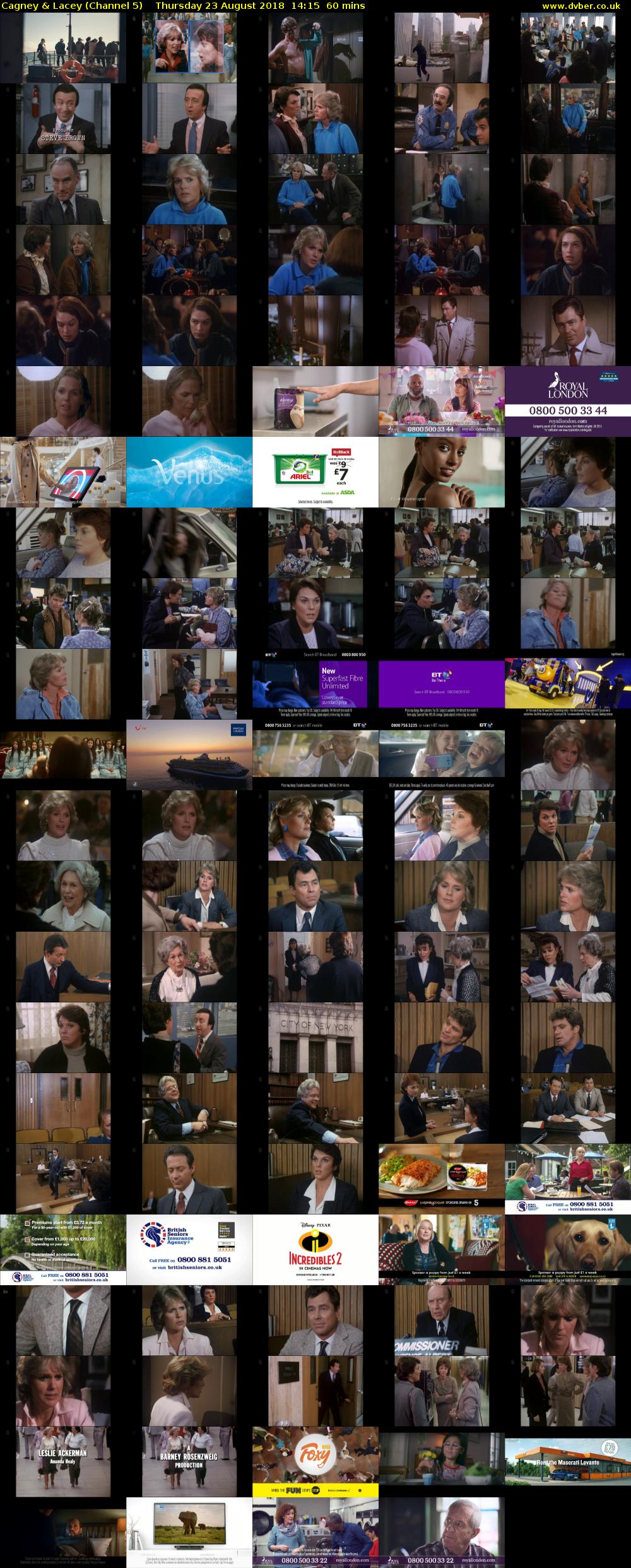 Cagney & Lacey (Channel 5) Thursday 23 August 2018 14:15 - 15:15
