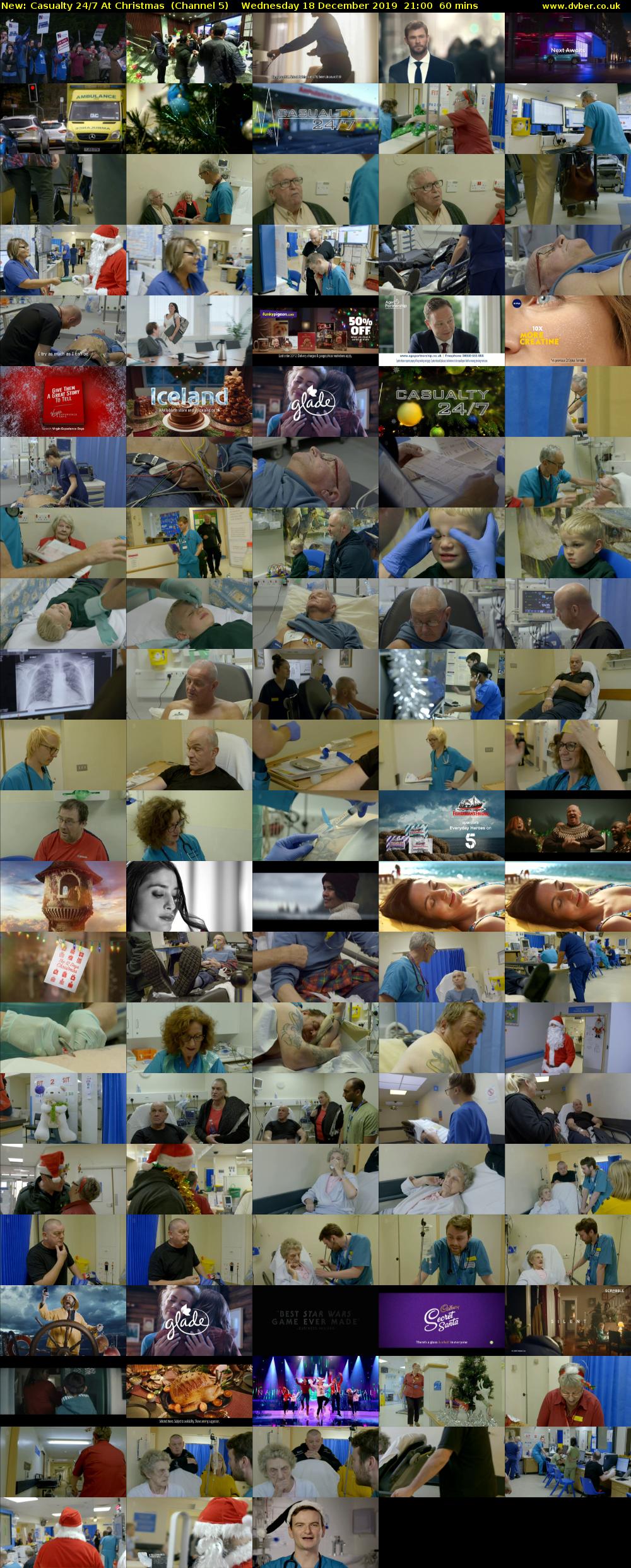 Casualty 24/7 At Christmas (Channel 5) Wednesday 18 December 2019 21:00 - 22:00